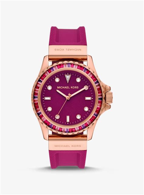 michael kors oversized everest pavé rose gold-tone watch|Oversized Everest Pavé Rose Gold.